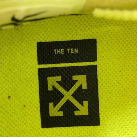 【中古】ナイキ NIKE スニーカー THE 10 OFF-WHITE X AIR FORCE 1 LOW VOLT AO4606-700 27.5cm ネオンイエロー メンズ