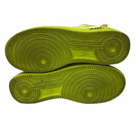 【中古】ナイキ NIKE スニーカー THE 10 OFF-WHITE X AIR FORCE 1 LOW VOLT AO4606-700 27.5cm ネオンイエロー メンズ