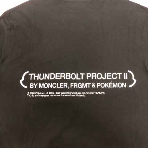 中古】MONCLER FRAGMENT 20AW THUNDERBOLT PROJECT pokemon Tシャツ