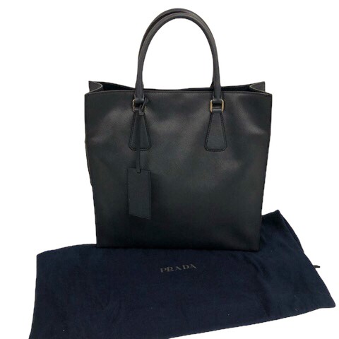 中古】プラダ PRADA VA1016 SAFFIANO TRAVEL BALTICO トートバッグ