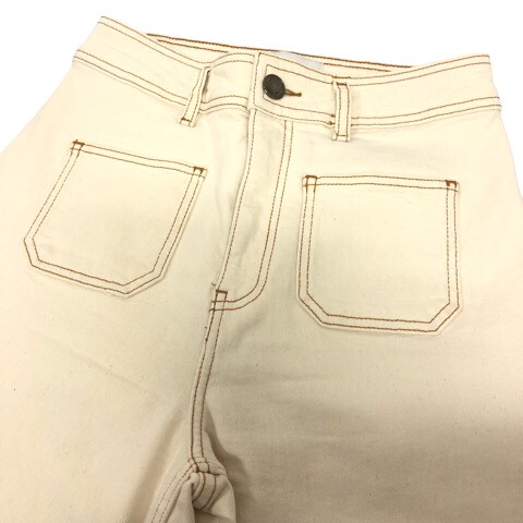 中古】ザラ ZARA デニム ジーンス パンツ フレア ワイド ストレッチ