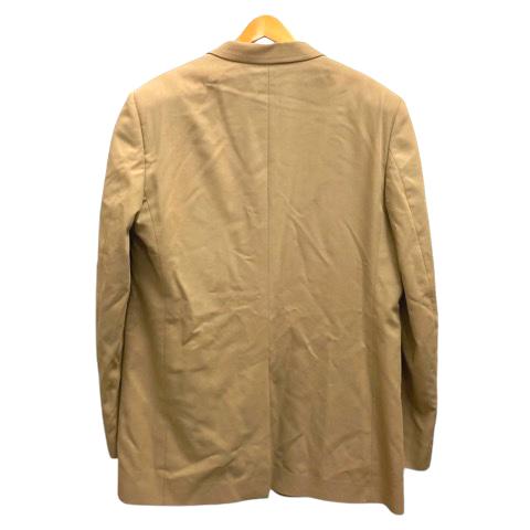 【中古】ドルチェ&amp;ガッバーナ ドルガバ DOLCE&amp;GABBANA コート ジャケット シングル テーラード ウール混 長袖 無地 56 ベージュ メンズ_1