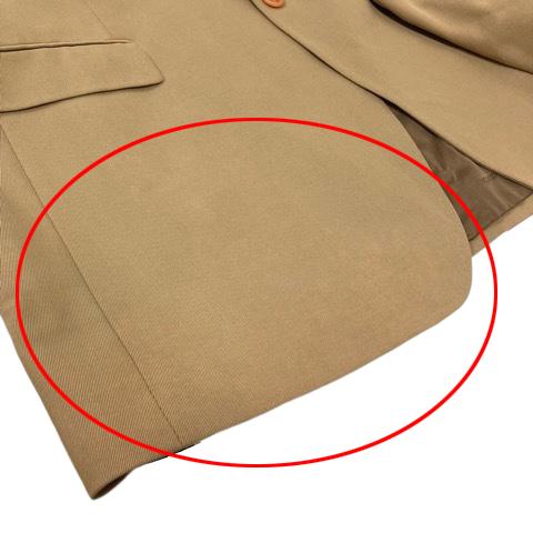 【中古】ドルチェ&amp;ガッバーナ ドルガバ DOLCE&amp;GABBANA コート ジャケット シングル テーラード ウール混 長袖 無地 56 ベージュ メンズ_8