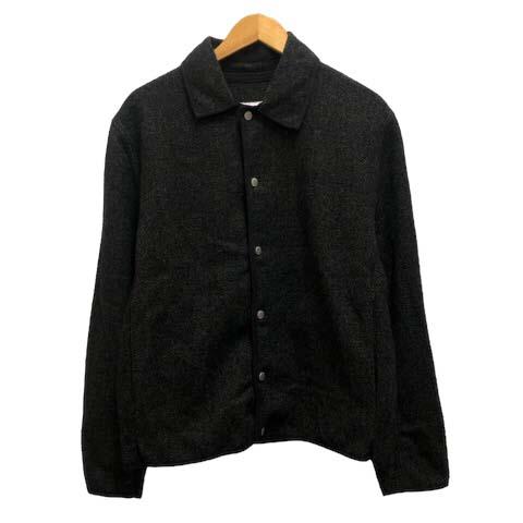 【中古】アメリカン トレンチ american trench ジャケット アウター クルーネック シェブロン柄 長袖 M グレー 黒 ブラック ※TP メンズの通販は 5,115円