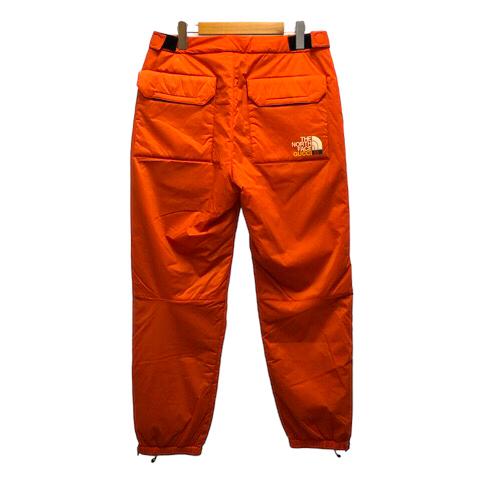 【中古】未使用品 グッチ GUCCI ｘTHE NORTH FACE 663764 ナイロンカーゴパンツ ボトムス ロゴ プリント 中わた M オレンジ メンズ_1