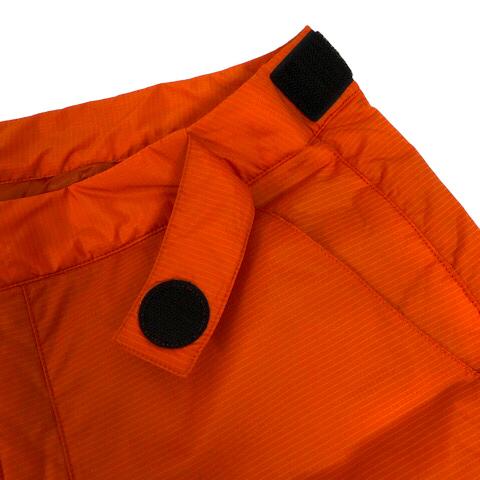 【中古】未使用品 グッチ GUCCI ｘTHE NORTH FACE 663764 ナイロンカーゴパンツ ボトムス ロゴ プリント 中わた M オレンジ メンズ_4