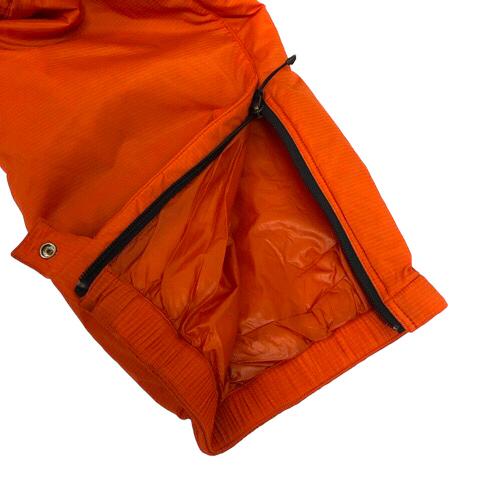 【中古】未使用品 グッチ GUCCI ｘTHE NORTH FACE 663764 ナイロンカーゴパンツ ボトムス ロゴ プリント 中わた L オレンジ メンズ_6