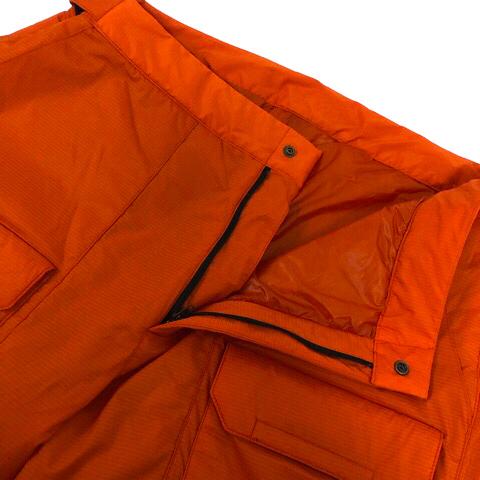 【中古】未使用品 グッチ GUCCI ｘTHE NORTH FACE 663764 ナイロンカーゴパンツ ボトムス ロゴ プリント 中わた L オレンジ メンズ_7