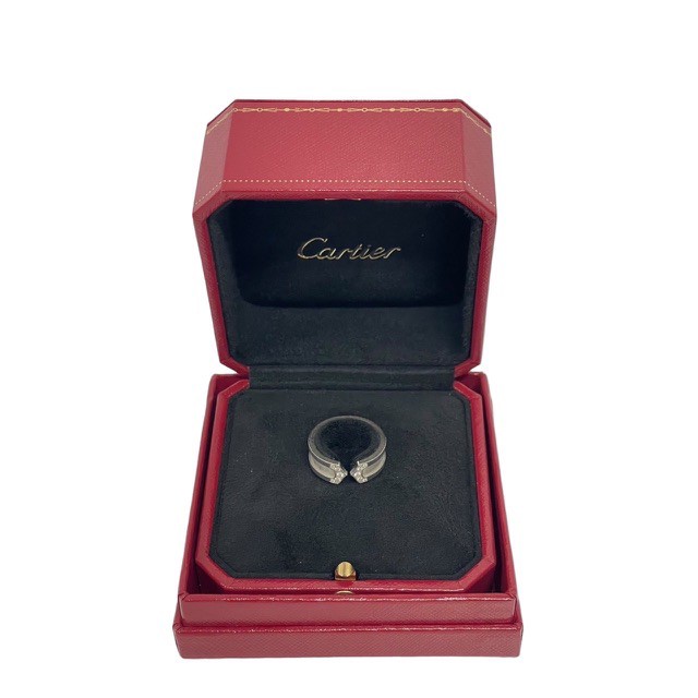 【中古】カルティエ Cartier C2リング 指輪 K18 750WG 7.8g 約10号 ホワイトゴールド レディース