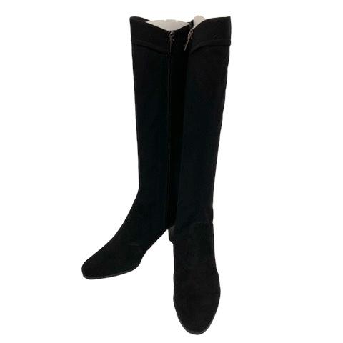 【中古】未使用品 リーガル REGAL ロングブーツ シューズ スエード ラウンドトゥ 23.0 黒 ブラック レディースの通販は
