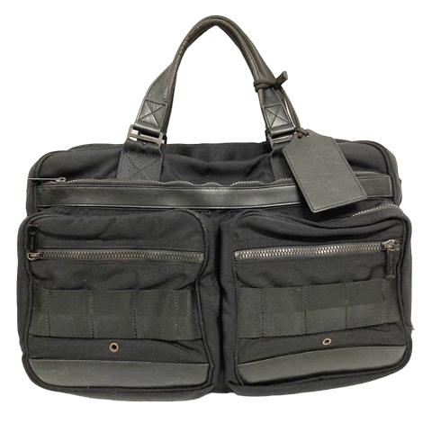 【中古】ブリーフィング BRIEFING ハンドバック ビジネスバック ブリーフケース ワンポイント ロゴ 黒 ブラック メンズの通販は