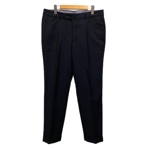 【中古】トゥモローランド TOMORROWLAND スーツ パンツ スラックス フォーマル ウール混 無地 ロング丈 紺 ネイビー メンズの通販は 5,934円