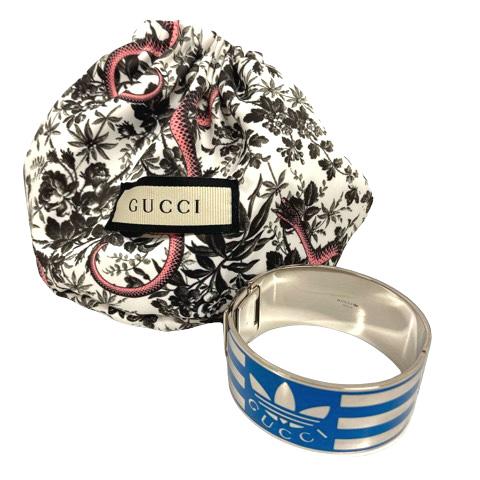 中古】未使用品 GUCCI × adidas ブレスレット バングル カフ