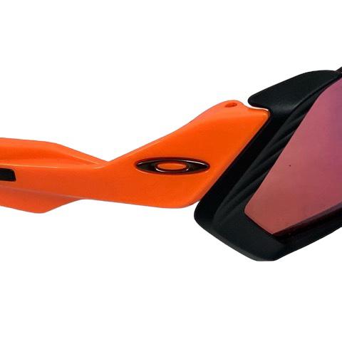 【中古】オークリー フライトジャケット サングラス OO9401-0437 レッドライン スポーツ マットブラック ネオンオレンジ メンズ 中古】オークリー フライトジャケット サングラス OO9401-0437 レッド