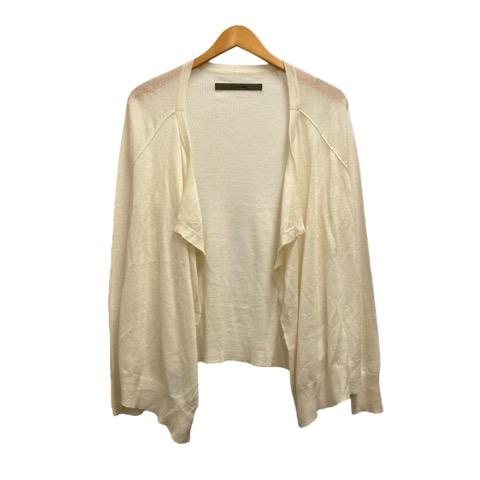 【中古】エンザコスタ enza costa カーディガン 長袖 無地 カシミヤ CK1727 XS アイボリー レディースの通販は 5,500円