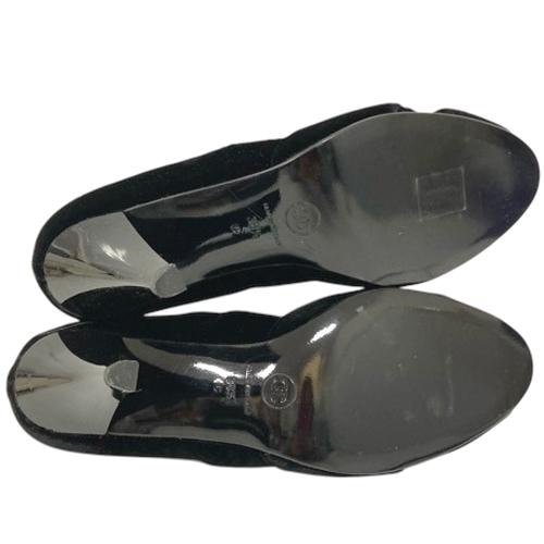シャネル CHANEL パンプス 黒 38 1/2 CHANEL 黒 レザー パンプス 38