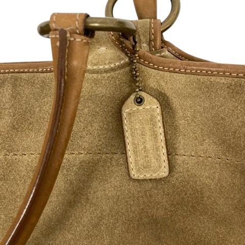 新品 未使用 COACH ベージュ スエード ハンドバッグ 中古】コーチ COACH ハンドバッグ トートバッグ スエード 無地