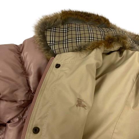 BURBERRY ピンクベージュ ダウンジャケット 38