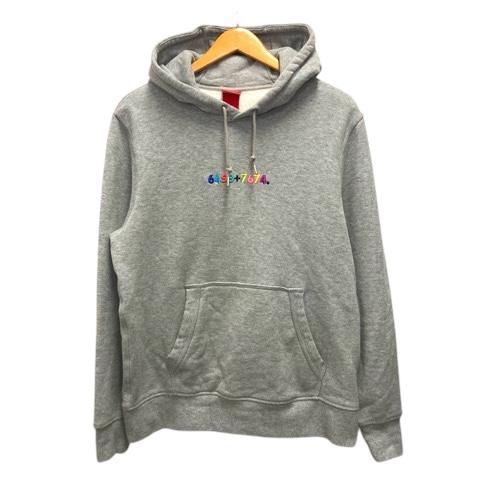 【中古】ナイキ NIKE ×SOPHNET. AJ8321-063 パーカー フーディー プルオーバー プリント ワンポイント刺繍 長袖 L グレー メンズ