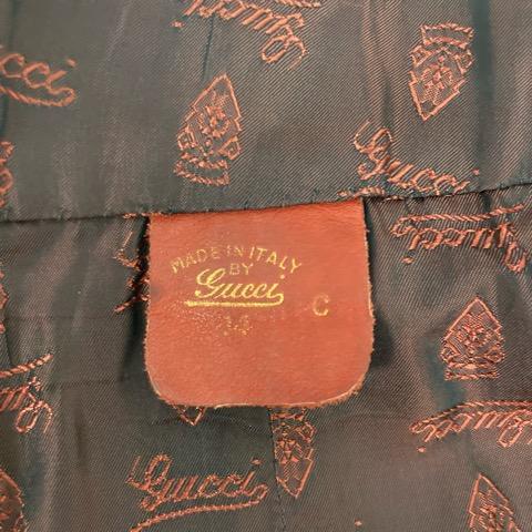 【中古】グッチ GUCCI ミニスカート オールドグッチ スエード 44 赤 レッド ゴールド レディース_2