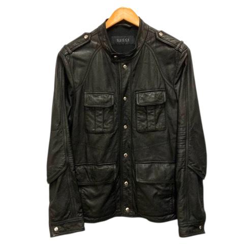 中古】グッチ GUCCI レザージャケット 革ジャン ブルゾン