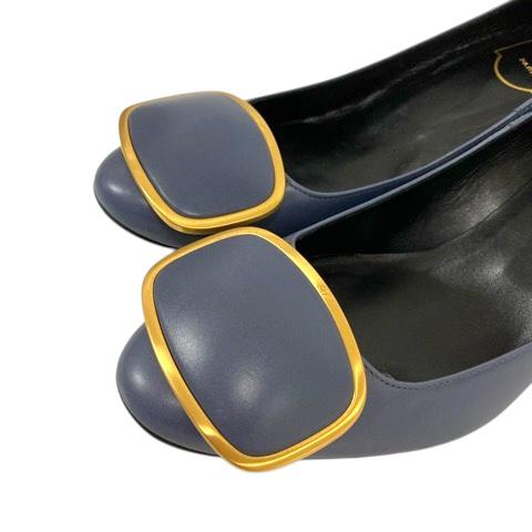 中古】ロジェヴィヴィエ ROGER VIVIER パンプス ラウンドトゥ バックル