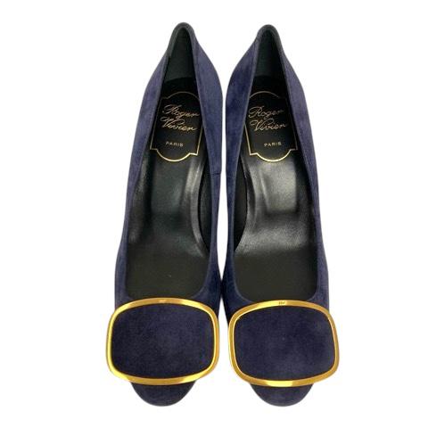 中古】ロジェヴィヴィエ ROGER VIVIER パンプス ラウンドトゥ スエード