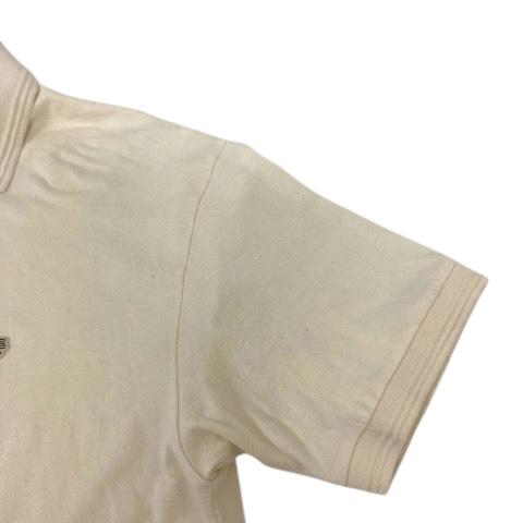 【中古】ビズビム VISVIM 0122105010018 22SS ポロシャツ カシミヤ混 ワンポイントロゴ 半袖 3 白 アイボリー メンズ 中古】ビズビム VISVIM 0122105010018 22SS ポロシャツ カシミヤ混