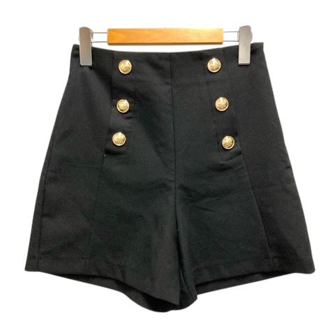 中古】ザラ ZARA ショートパンツ キュロット ハイウエスト 金