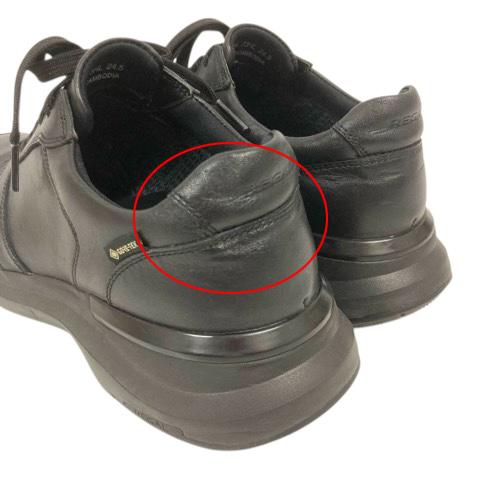 【中古】リーガル REGAL 73HL スニーカー ドレススニーカー GORE-TEX 24.5cm 無地 黒 ブラック メンズ