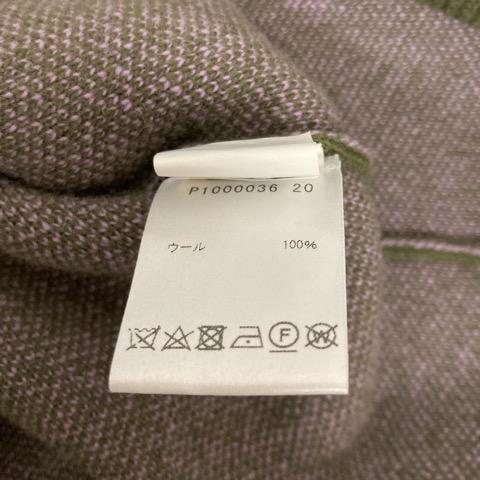 【中古】マークジェイコブス MARC JACOBS Heaven by Marc Jacobs ニット セーター 長袖 総柄 ウール XS カーキ 紫 パープル レディース_6