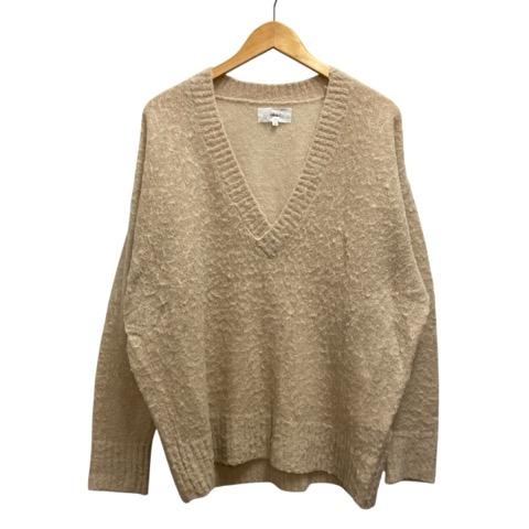 【中古】アンフォロー UNFOLLOW ニット セーター 長袖 Vネック 無地 ウール混 24-080-684-0011-3-0 3 ベージュ レディース