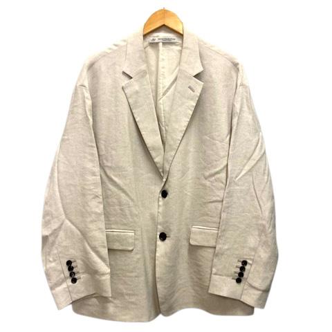 【中古】ジャーナルスタンダード ラックス JOURNAL STANDARD LUXE ジャケット リネン混 センターベント 長袖 白 ベージュ レディース
