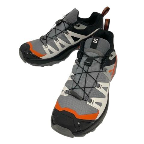 【中古】サロモン Salomon 474535 X ULTRA 360 GTX スニーカー ローカット ロゴ 26.5 グレー オレンジ メンズ