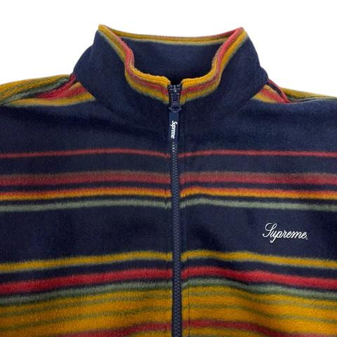 中古】シュプリーム 24FW Stripe Zip Up Fleece Jacket フリース