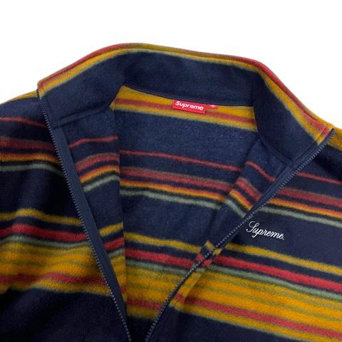 中古】シュプリーム 24FW Stripe Zip Up Fleece Jacket フリース