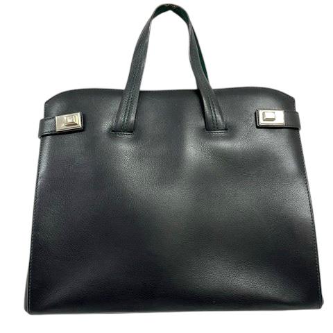 【中古】モラビト MORABITO ハンドバッグ トートバッグ ブラック 黒 グリーン シルバー レディース