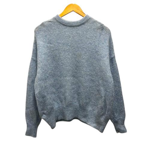 【中古】ドゥーズィエムクラス エブリデイアイライク ニット セーター クルーネック モヘア混 ウール混 長袖 ライトブルー レディース