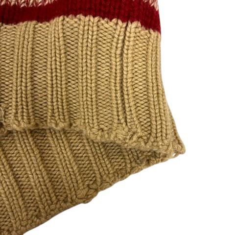 【中古】ブルネロクチネリ BRUNELLO CUCINELLI ニットベスト Vネック カシミヤ ボーダー 50 ベージュ マルチカラー レディース_6