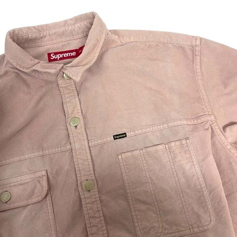【中古】シュプリーム ウォッシュドコーデュロイシャツ ブルゾン ロゴ 長袖 XXL ピンク メンズ_5