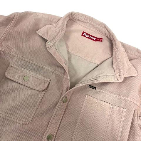 【中古】シュプリーム ウォッシュドコーデュロイシャツ ブルゾン ロゴ 長袖 XXL ピンク メンズ_6