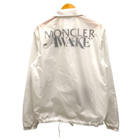 【中古】未使用品 モンクレール コーチジャケット ブルゾン アウター ナイロン ロゴ 長袖 2 白 ホワイト メンズ_1