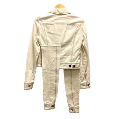 【中古】未使用品 エムエムシックス メゾンマルジェラ デニムジャケット Gジャン 変形 コットン 長袖 36 アイボリー_1