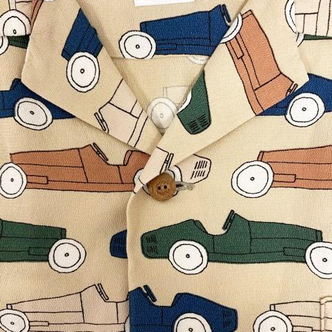 【中古】ビズビム VISVIM シャツ カジュアルシャツ 開襟シャツ 総柄 半袖 3 ベージュ マルチカラー メンズ_6