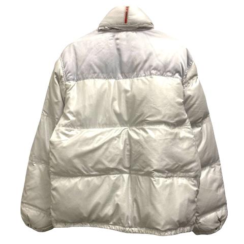 【中古】プラダスポーツ PRADA SPORT ダウンジャケット SGX756 ナイロン ワンポイント ロゴ 52 白 ホワイト メンズ_1