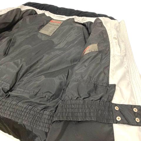 【中古】プラダスポーツ PRADA SPORT ダウンジャケット SGX756 ナイロン ワンポイント ロゴ 52 白 ホワイト メンズ_4