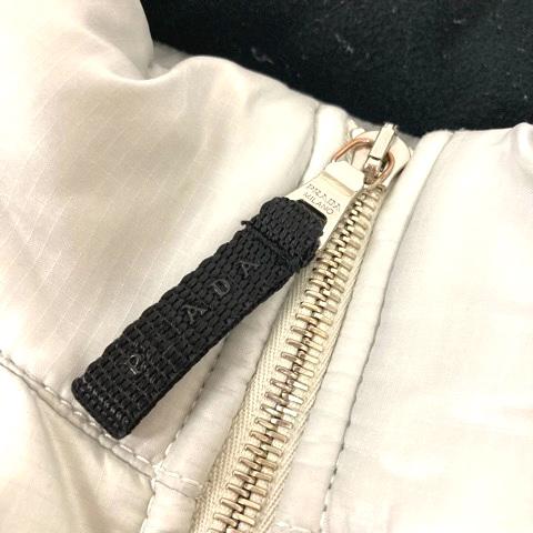 【中古】プラダスポーツ PRADA SPORT ダウンジャケット SGX756 ナイロン ワンポイント ロゴ 52 白 ホワイト メンズ_5