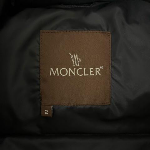 【中古】モンクレール MONCLER ダウンジャケット 長袖 無地 茶タグ フランス製 220-091-41305-00 2 黒 ブラック メンズ_2