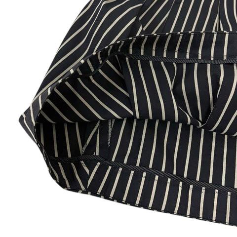 【中古】ブルネロクチネリ BRUNELLO CUCINELLI スカート フレア バルーン ストライプ ひざ丈 40 紺 ネイビー レディース_6