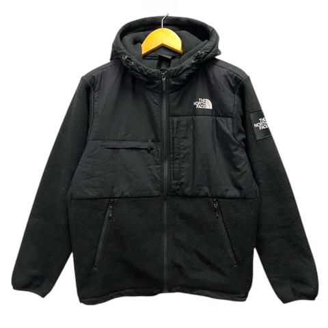 【中古】ザノースフェイス THE NORTH FACE NA72052 フリースジャケット ブルゾン デナリフーディ ロゴ 長袖 M 黒 ブラック メンズ